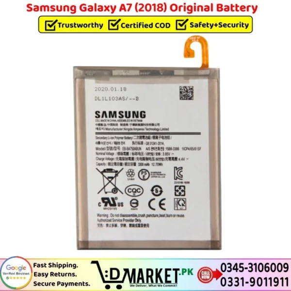 Samsung Galaxy A7 2018 Original Battery Price In Pakistan