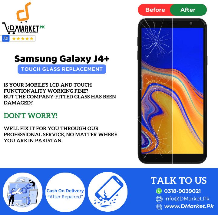 Samsung Galaxy J4 Plus Touch Glass Repair Cost