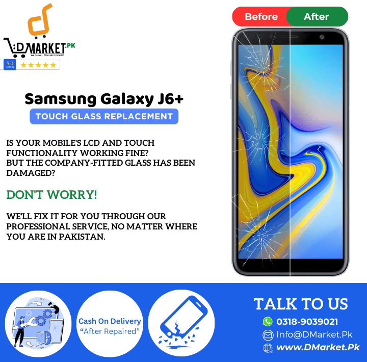 Samsung Galaxy J6 Plus Touch Glass Repair Cost