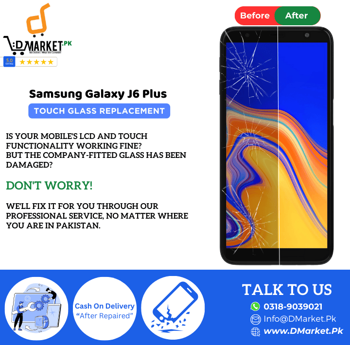 Samsung Galaxy J6 Plus Touch Glass Repair Cost