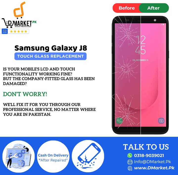 Samsung Galaxy J8 Touch Glass Repair Cost