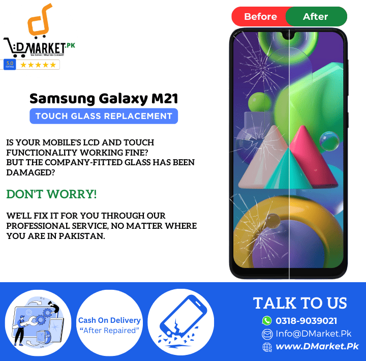 Samsung Galaxy M21 Touch Glass Repair Cost