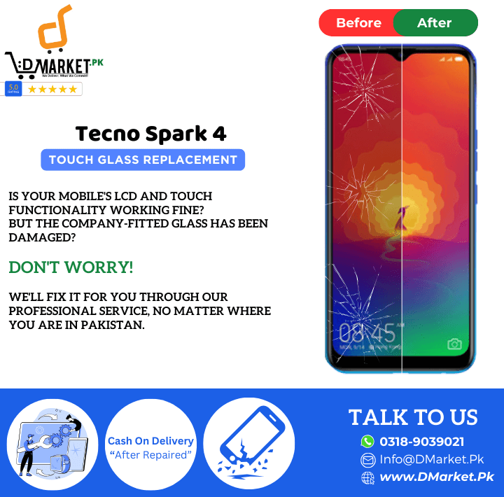 Tecno Spark 4 Touch Glass Repair Cost