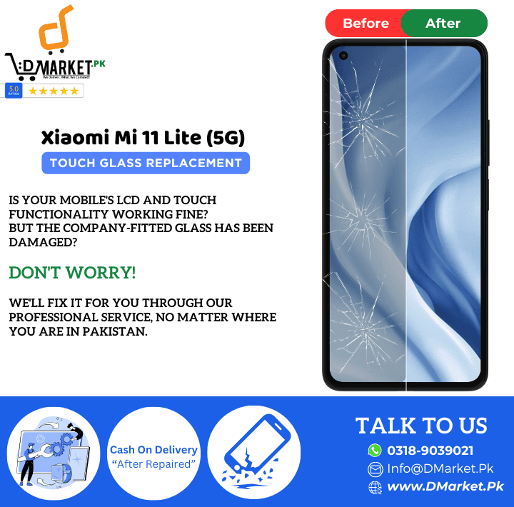 Xiaomi Mi 11 Lite (5G) Touch Glass Repair Cost