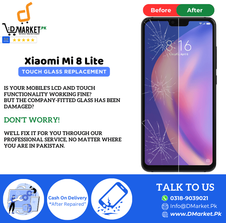 Xiaomi Mi 8 Lite Touch Glass Repair Cost