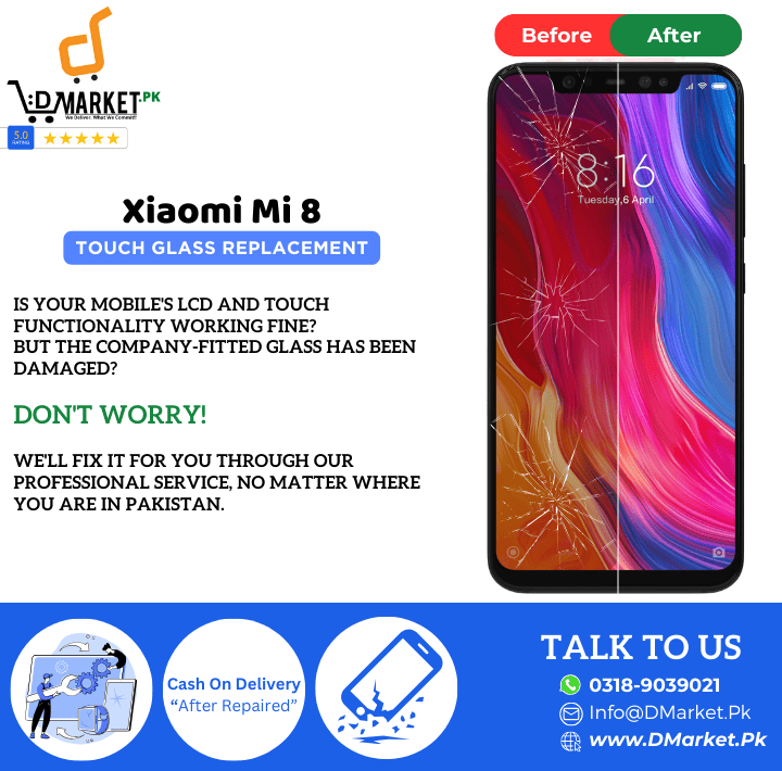 Xiaomi Mi 8 Touch Glass Repair Cost