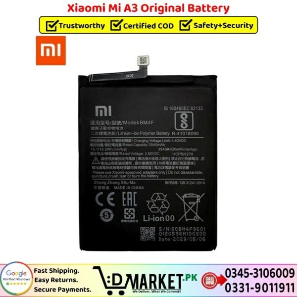 Xiaomi Mi A3 Original Battery Price In Pakistan