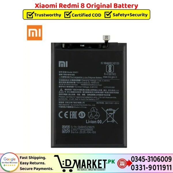 Xiaomi Redmi 8 Original Battery Price In Pakistan