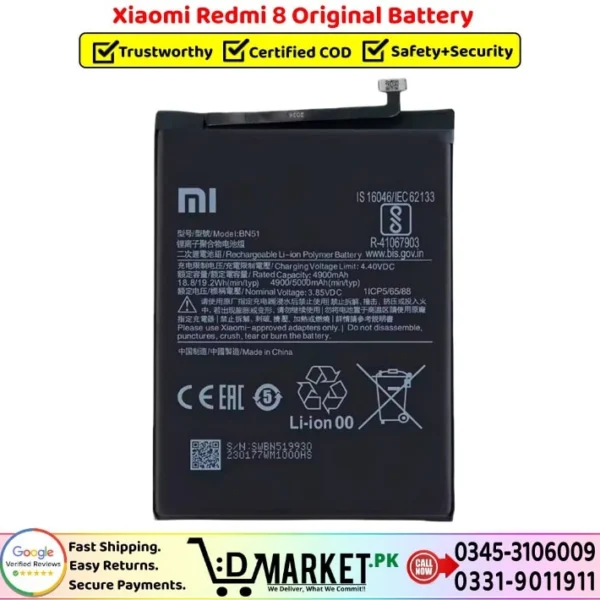 Xiaomi Redmi 8 Original Battery Price In Pakistan
