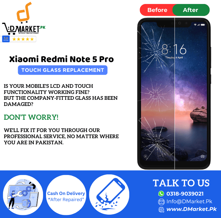 Xiaomi Redmi Note 5 Pro Touch Glass Repair Cost