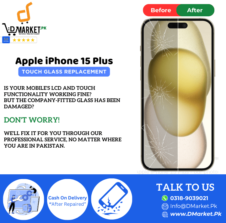 Apple iPhone 15 Plus Touch Glass Repair Cost