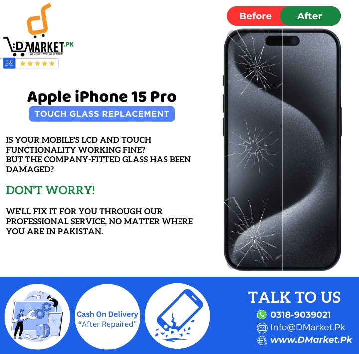 Apple iPhone 15 Pro Touch Glass Repair Cost