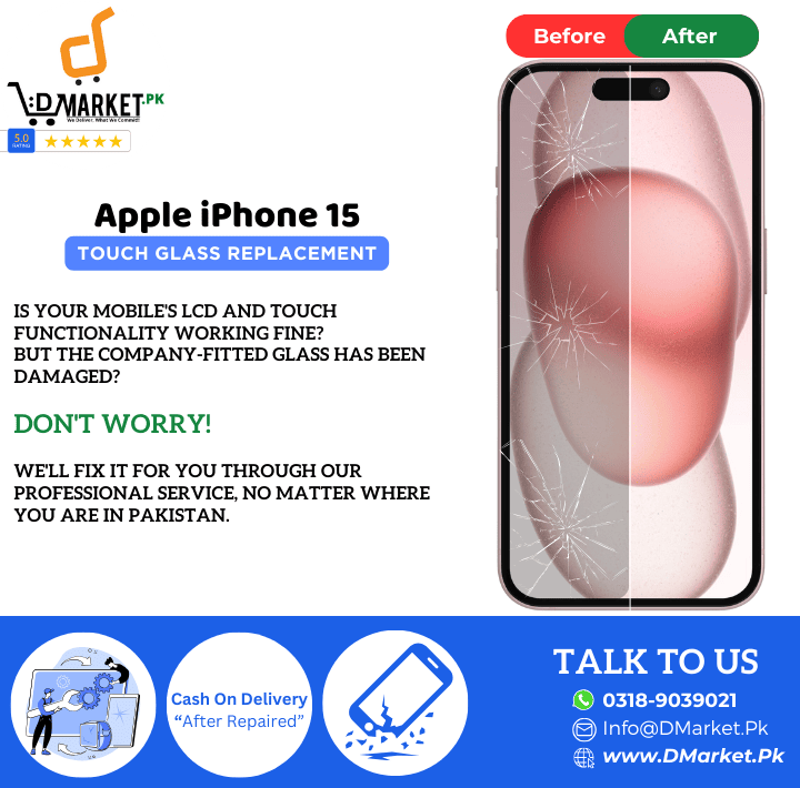 Apple iPhone 15 Touch Glass Repair Cost