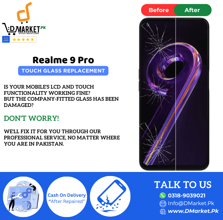 Realme 9 Pro Touch Glass Repair Cost