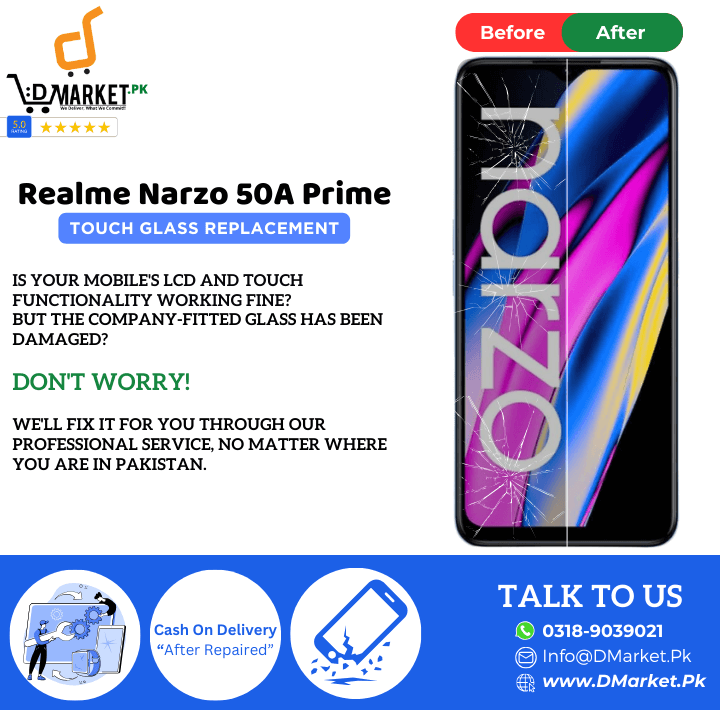 Realme Narzo 50A Prime Touch Glass Repair Cost Realme Narzo 50A Prime Touch Glass Repair Cost