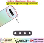 LG Stylo 6 Back Camera Glass Lens Price In Pakistan