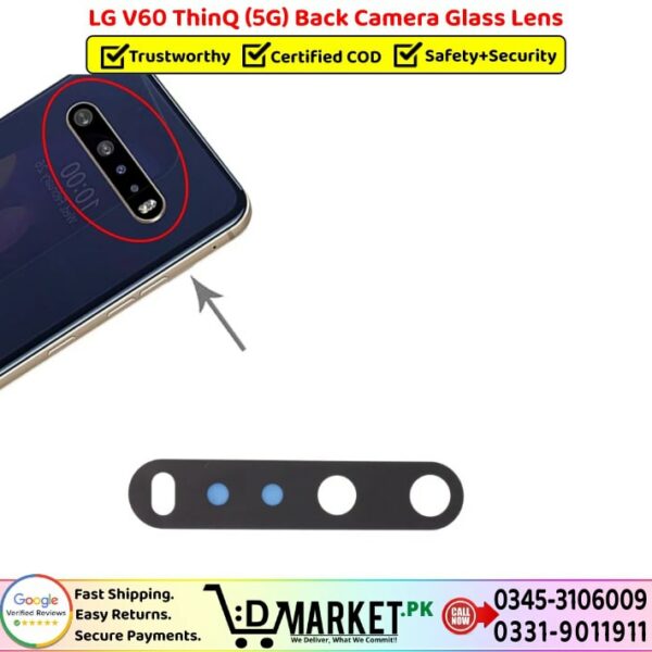 LG V60 ThinQ 5G Back Camera Glass Lens Price In Pakistan