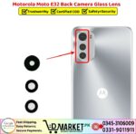 Motorola Moto E32 Back Camera Glass Lens Price In Pakistan