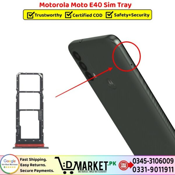 Motorola Moto E40 Sim Tray Price In Pakistan
