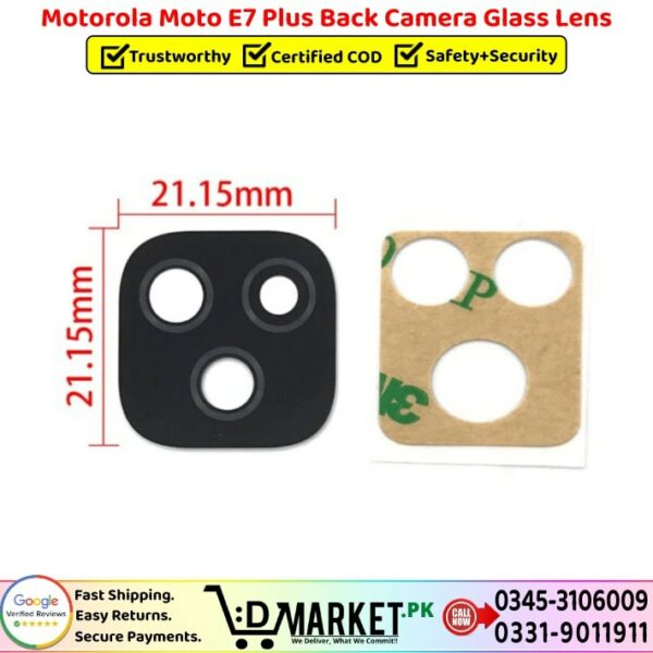 Motorola Moto E7 Plus Back Camera Glass Lens Price In Pakistan