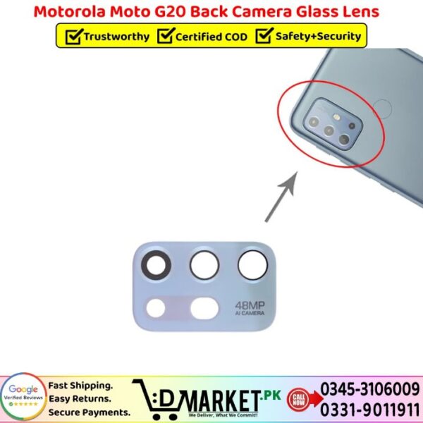 Motorola Moto G20 Back Camera Glass Lens Price In Pakistan