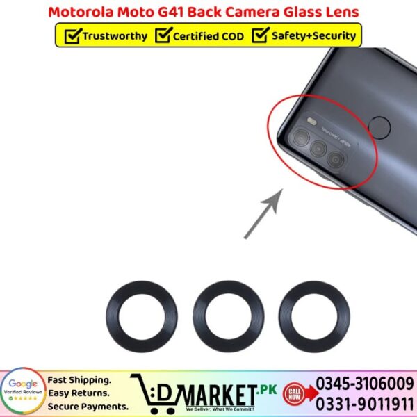 Motorola Moto G41 Back Camera Glass Lens Price In Pakistan