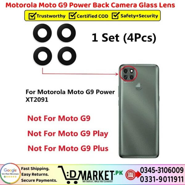 Motorola Moto G9 Power Back Camera Glass Lens Price In Pakistan