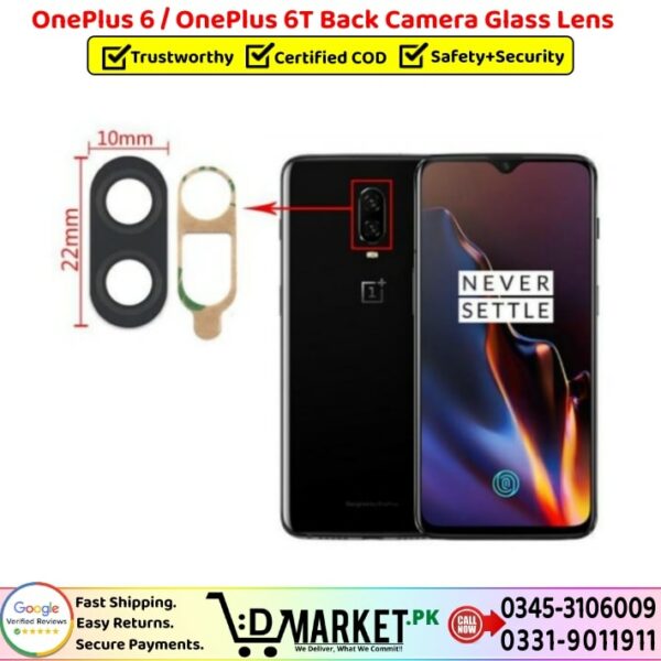 OnePlus 6T Back Camera Glass Lens Price In Pakistan