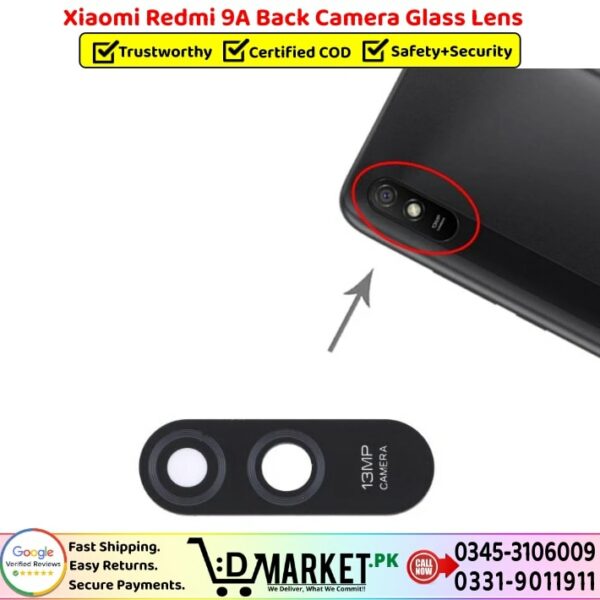 Xiaomi Redmi 9A Back Camera Glass Lens Price In Pakistan
