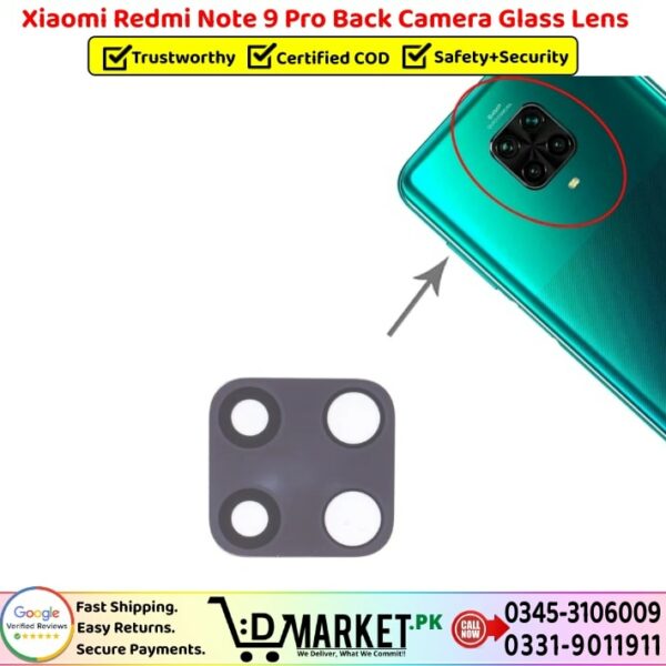 Xiaomi Redmi Note 9 Pro Back Camera Glass Lens Price In Pakistan