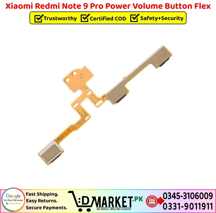 Xiaomi Redmi Note 9 Pro Power Volume Button Flex Price In Pakistan