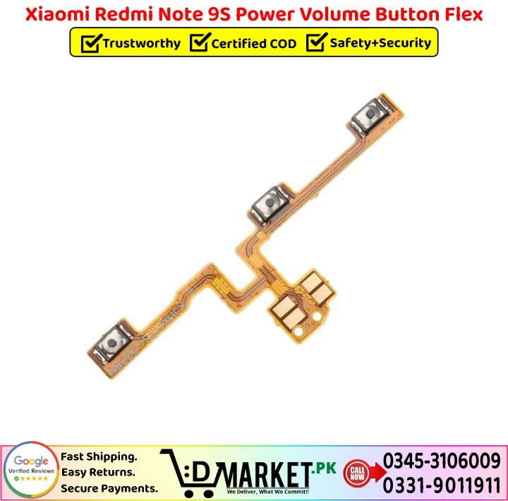 Xiaomi Redmi Note 9S Power Volume Button Flex Price In Pakistan