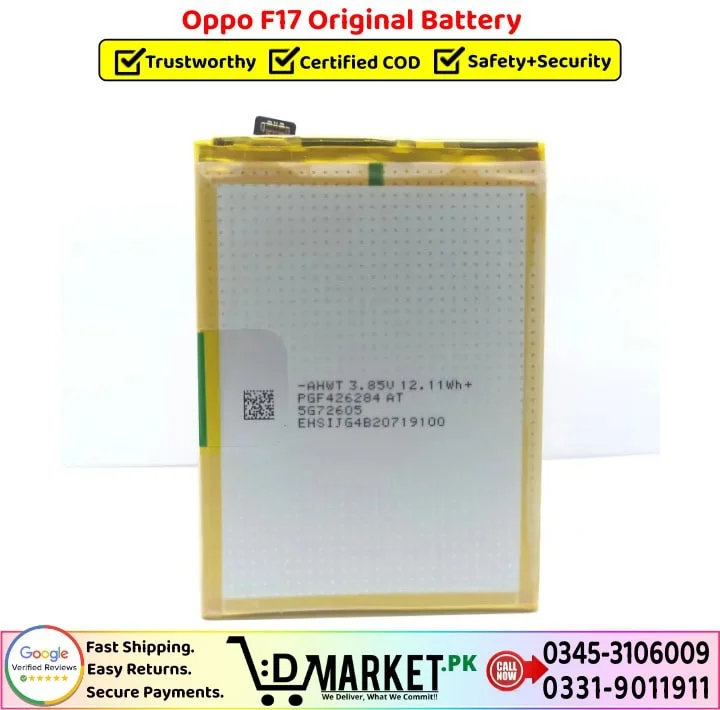 Oppo F17 Original Battery Price In Pakistan