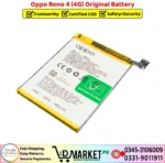 Oppo Reno 4 4G Original Battery Price In Pakistan