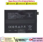 Oppo Reno 4 Pro Original Battery Price In Pakistan