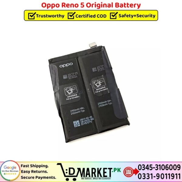 Oppo Reno 5 Original Battery Price In Pakistan