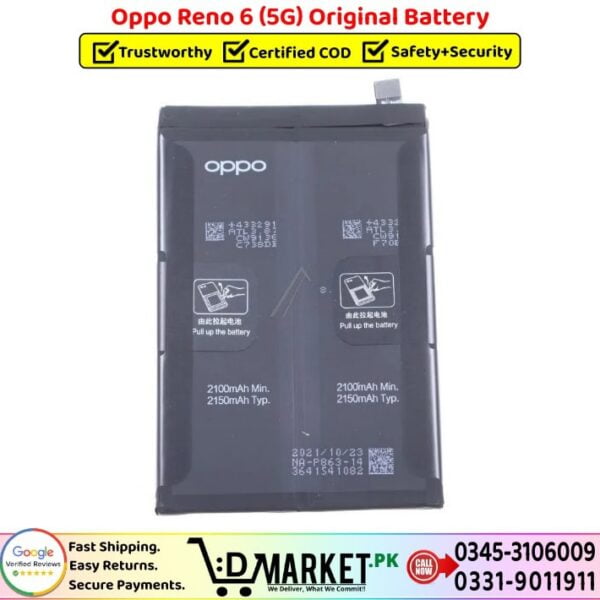 Oppo Reno 6 5G Original Battery Price In Pakistan