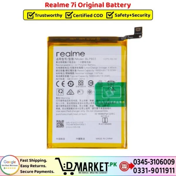 Realme 7i Original Battery Price In Pakistan