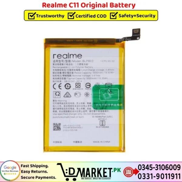 Realme C11 Original Battery Price In Pakistan