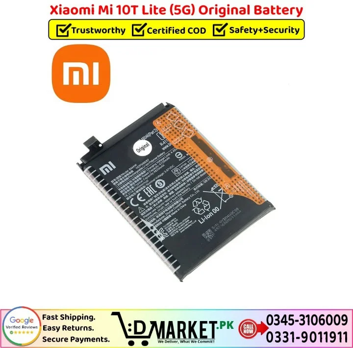 Xiaomi Mi 10T Lite 5G Original Battery Price In Pakistan