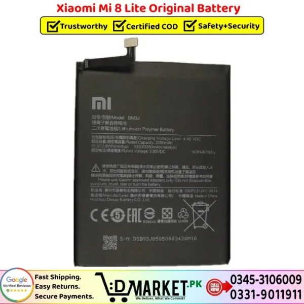 Xiaomi Mi 8 Lite Original Battery Price In Pakistan