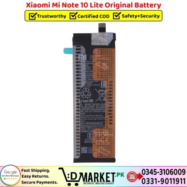 Xiaomi Mi Note 10 Lite Original Battery Price In Pakistan