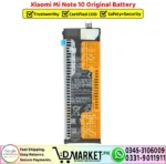 Xiaomi Mi Note 10 Original Battery - DMarket.Pk