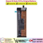 Xiaomi Mi Note 10 Pro Original Battery Price In Pakistan