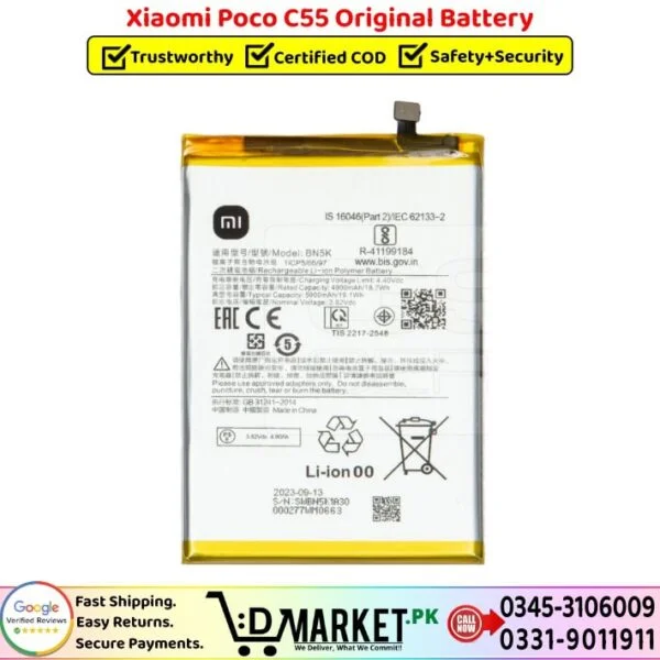 Xiaomi Poco C55 Original Battery Price In Pakistan