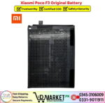 Xiaomi Poco F3 Original Battery Price In Pakistan