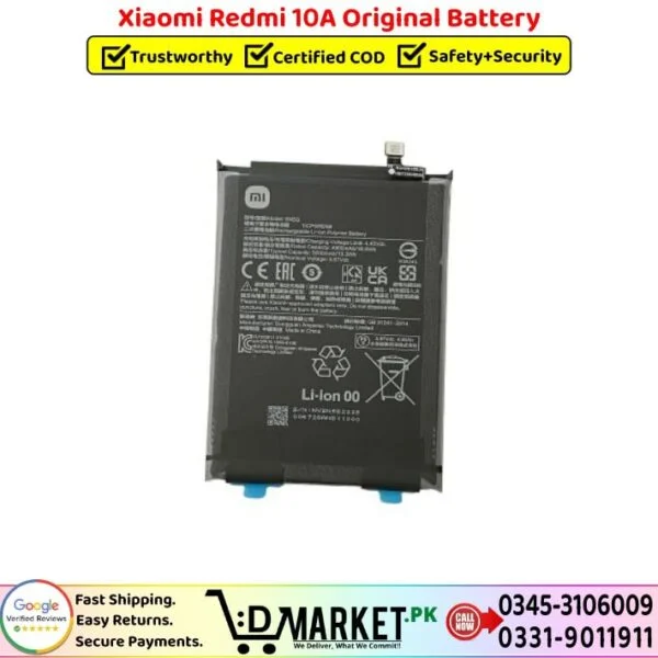 Xiaomi Redmi 10A Original Battery Price In Pakistan