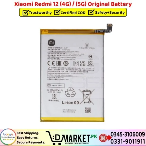 Xiaomi Redmi 12 Original Battery Price In Pakistan