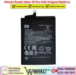 Xiaomi Redmi Note 10 Pro 4G Original Battery Price In Pakistan