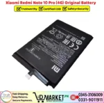 Xiaomi Redmi Note 10 Pro 4G Original Battery Price In Pakistan